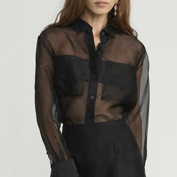 Frame Denim Black Sheer Dress - Picture 1 of 6